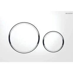 Geberit Plaque de commande WC Sigma20 double touche: blanc, chromé brillant* Wc Suspendu