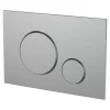 GoodHome Plaque de déclenchement WC double touche chrome mat