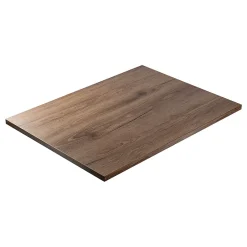 KOLM Plateau laminé chêne chocolat 120 x 60 cm pour bureau, table, table basse