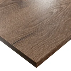 KOLM Plateau laminé chêne chocolat 160 x 80 cm pour bureau, table, table basse