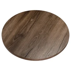 KOLM Plateau laminé chêne chocolat rond, diamètre 68 cm, pour bureau, table, table basse* Plan De Travail Buanderie