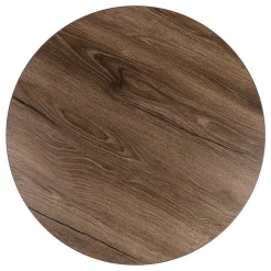 KOLM Plateau laminé chêne chocolat rond, diamètre 68 cm, pour bureau, table, table basse* Plan De Travail Buanderie