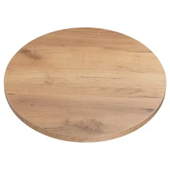 KOLM Plateau laminé chêne craft rond, diamètre 50 cm, pour bureau, table, table basse