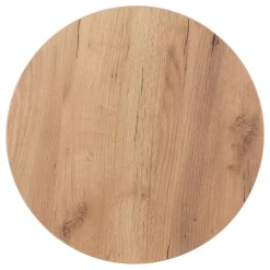 KOLM Plateau laminé chêne craft rond, diamètre 50 cm, pour bureau, table, table basse