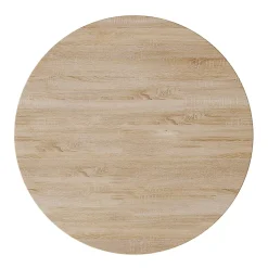KOLM Plateau laminé chêne sonoma rond, diamètre 50 cm, pour bureau, table, table basse