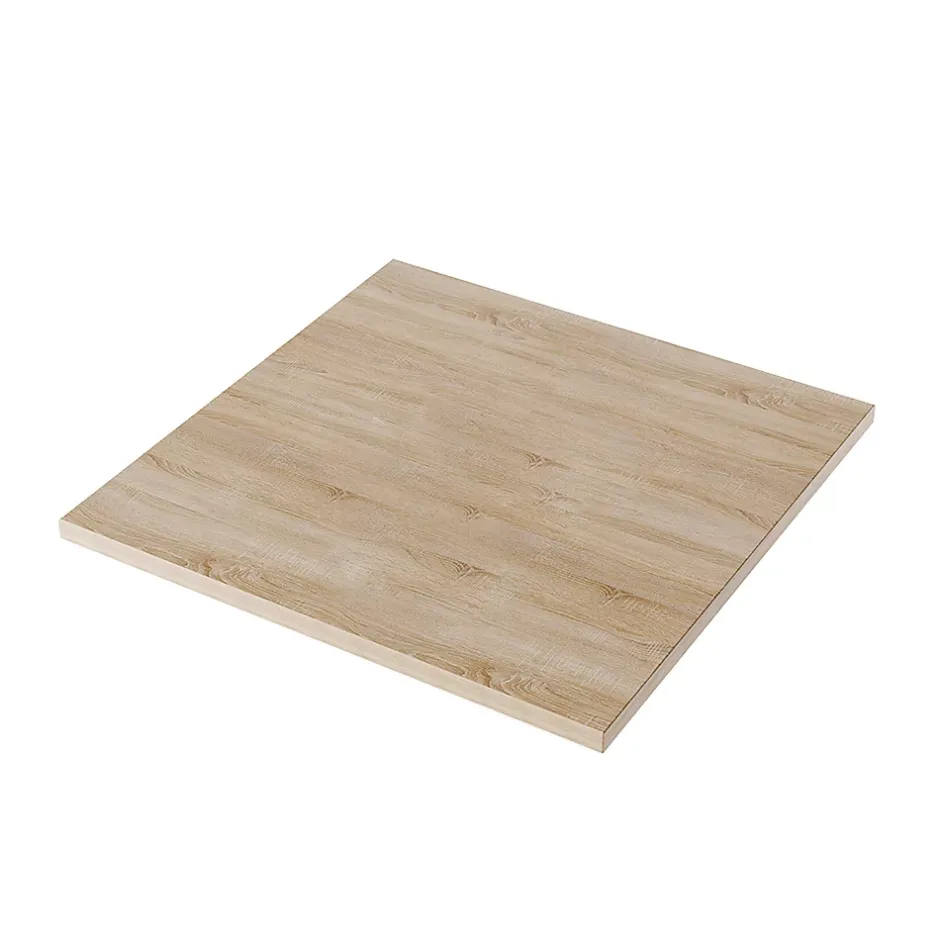 KOLM Plateau laminé chêne sonoma 90 x 90 cm pour bureau, table, table basse