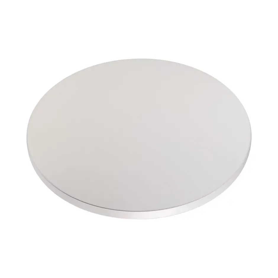 KOLM Plateau laminé gris rond, diamètre 50 cm, pour bureau, table, table basse
