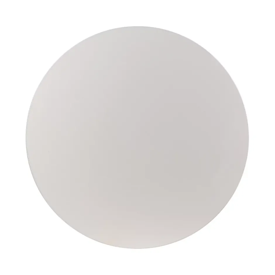 KOLM Plateau laminé gris rond, diamètre 50 cm, pour bureau, table, table basse