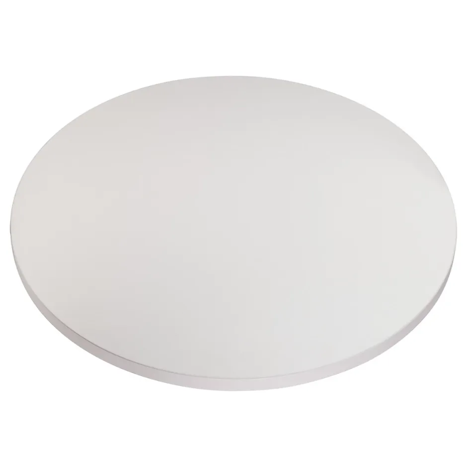 KOLM Plateau laminé gris rond, diamètre 68 cm, pour bureau, table, table basse* Plan De Travail Buanderie