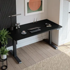 KOLM Plateau laminé noir 138 x 80 cm pour bureau, table, table basse* Plan De Travail Buanderie