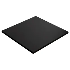 KOLM Plateau laminé noir 90 x 90 cm pour bureau, table, table basse