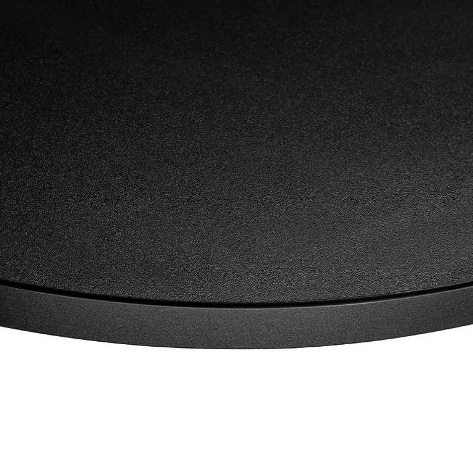 KOLM Plateau laminé noir rond, diamètre 68 cm, pour bureau, table, table basse