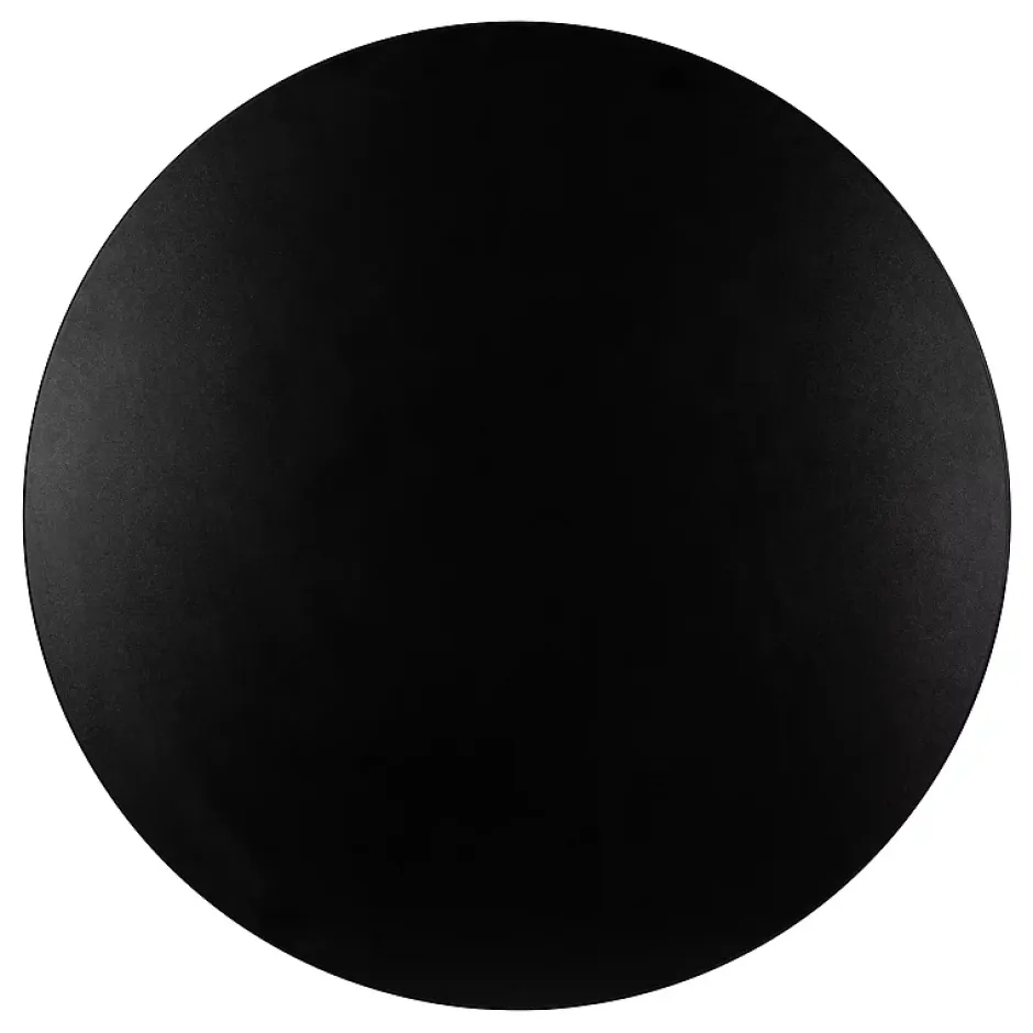 KOLM Plateau laminé noir rond, diamètre 68 cm, pour bureau, table, table basse