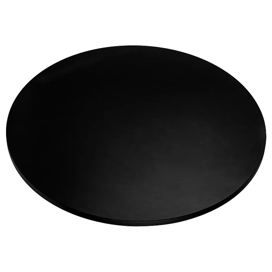 KOLM Plateau laminé noir rond, diamètre 90 cm, pour bureau, table, table basse* Plan De Travail Buanderie