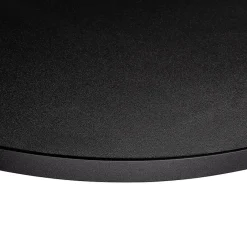 KOLM Plateau laminé noir rond, diamètre 50 cm, pour bureau, table, table basse