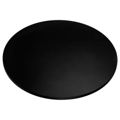 KOLM Plateau laminé noir rond, diamètre 50 cm, pour bureau, table, table basse