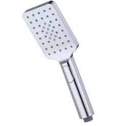 Kibath Poignée de douche 3 positions Maneral BER carrée finition chrome poli en ABS* Colonne De Douche Mécanique