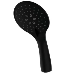 Kibath Poignée de douche Maneral 1 position ronde finition NOIR mat en ABS