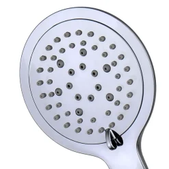 Kibath Poignée de douche manuelle 5 positions DUR ronde finition chrome brillant en ABS* Colonne De Douche Mécanique