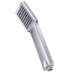 Kibath Poignée de douche manuelle 1 position carrée finition chrome poli en ABS* Colonne De Douche Mécanique