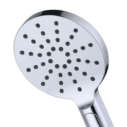 Kibath Poignée de douche ronde 3 positions NIRIA en finition chrome brillant en ABS* Colonne De Douche Mécanique