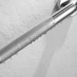 Kibath Poignée de sécurité antidérapante de 40 cm avec finition chromée polie en acier inoxydable* Barre D'Appui