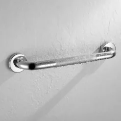 Kibath Poignée de sécurité antidérapante de 25 cm avec finition chromée polie en acier inoxydable