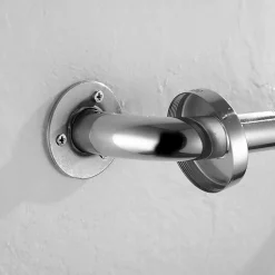 Kibath Poignée de sécurité antidérapante de 25 cm avec finition chromée polie en acier inoxydable
