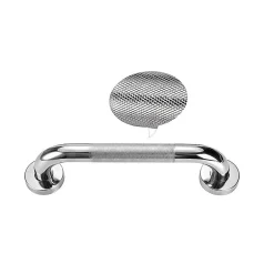 Kibath Poignée de sécurité antidérapante de 25 cm avec finition chromée polie en acier inoxydable
