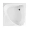 Polysan 90x90 cm Carmen baignoire d'angle gain de place 95 L en acrylique, sans pieds, orientation droite, blanc (29611)
