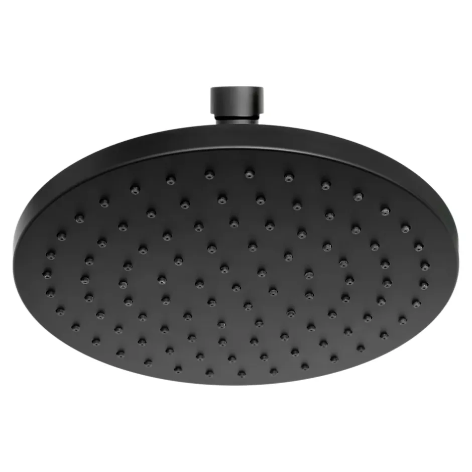 GoodHome Pommeau de douche 1 jet rond, noir, Cavally