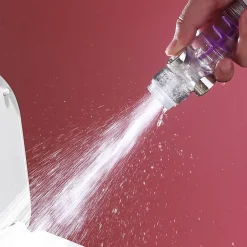 Deko Pommeau de douche avec hélice - 3 modes - Ventilateur haute pression intégré avec bouton d'arrêt - Argenté* Pommeau De Douche, Flexible Et Barre De Douche