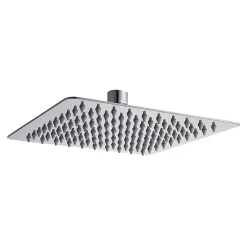 Kibath Pommeau de douche carré 30x30 cm, finition chrome poli, en laiton