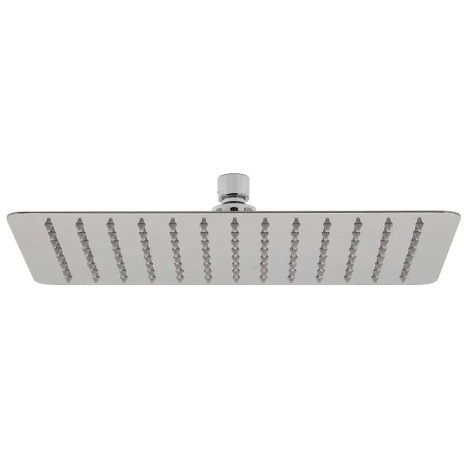Kibath Pommeau de douche carré 30x30 cm, finition chrome poli, en laiton