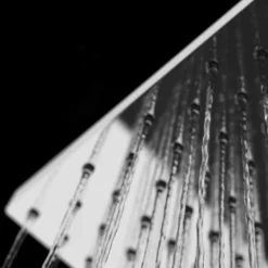 Kibath Pommeau de douche carré 30x30 cm, finition chrome poli, en laiton