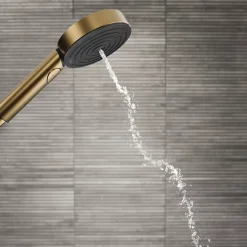 Hansgrohe Pommeau de douche Pulsify Select S 105 EcoSmart 3jets bronze brossé* Pommeau De Douche, Flexible Et Barre De Douche