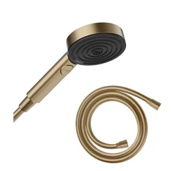 Hansgrohe Pommeau de douche Pulsify Select EcoSmart 105 3 jets relaxation + Flexible 160 cm Isiflex Bronze brossé* Pommeau De Douche, Flexible Et Barre De Douche