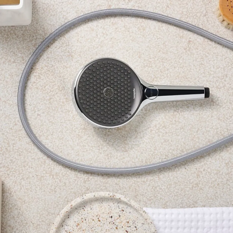 Hansgrohe Pommeau de douche Pulsify E 100 EcoSmart chromé + flexible de douche Designflex 160 cm chromé* Pommeau De Douche, Flexible Et Barre De Douche