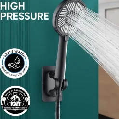 Deko Pommeau de Douche Haute Pression,Pommeau de Douche à Effet pluie, Douchette à main, Grand Pommeau de Douche à économie d'eau
