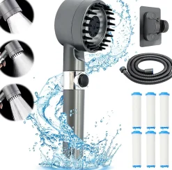 Vendos85 Pommeau de douche mural rond anti-calcaire 3 modes* Pommeau De Douche, Flexible Et Barre De Douche