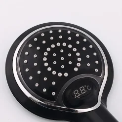 Deko Pommeau de douche, pommeau de douche à main LED 3 couleurs, affichage numérique de la température