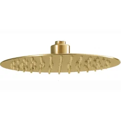 Kibath Pommeau de douche rond de 25 cm avec finition or brossé en acier inoxydable* Colonne De Douche Mécanique