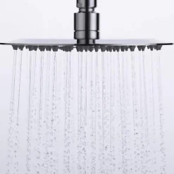 Kibath Pommeau de douche rond de 30 cm avec une finition chromée brillante en laiton