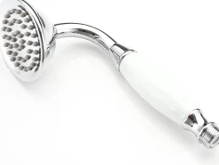 Deko Pommeau de douche traditionnel en laiton chromé et céramique de pour salle de bain* Pommeau De Douche, Flexible Et Barre De Douche