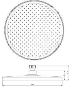 Bernstein Pommeau de douche Tête de douche rectangulaire en ABS à effet pluie et buses anti-calcaire - 25,4cm - D2201R - Noir mat* Pommeau De Douche, Flexible Et Barre De Douche