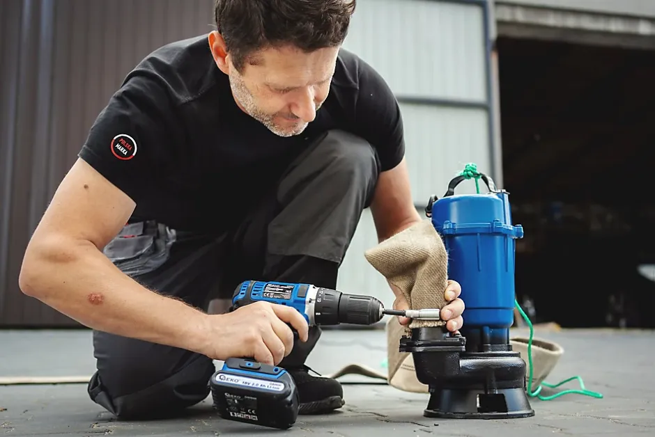 Geko Pompe À Eaux Usées Avec Déchiqueteur WQD 550W Vert