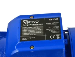 Geko Pompe Autoamorçante JET100S 1100 W pour Eau Claire Jardin* Wc Chimique Et Broyeur