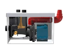 Planus Pompe de relevage pour cuisine et boinderie GEBERIT INSTALLED modèle Geyser , 100 C, 2 entrées