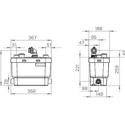 SFA Pompe de relevage sanispeed + -