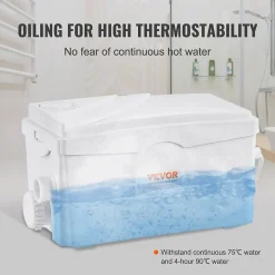 Vevor Pompe macératrice 350W, 3 entrées eau, 6000 L h, relevage 7 m, eaux usées sous-sol cuisine.* Wc Chimique Et Broyeur